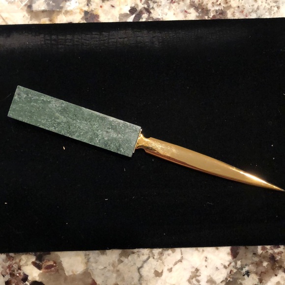 New Monarch Green Marble Letter Opener - Picture 7 of 9